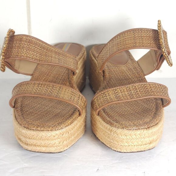 Sam Edelman Women's Chase US 7,5 Eggshell Raffia Espadrille Wedge Sandals - Picture 5 of 15